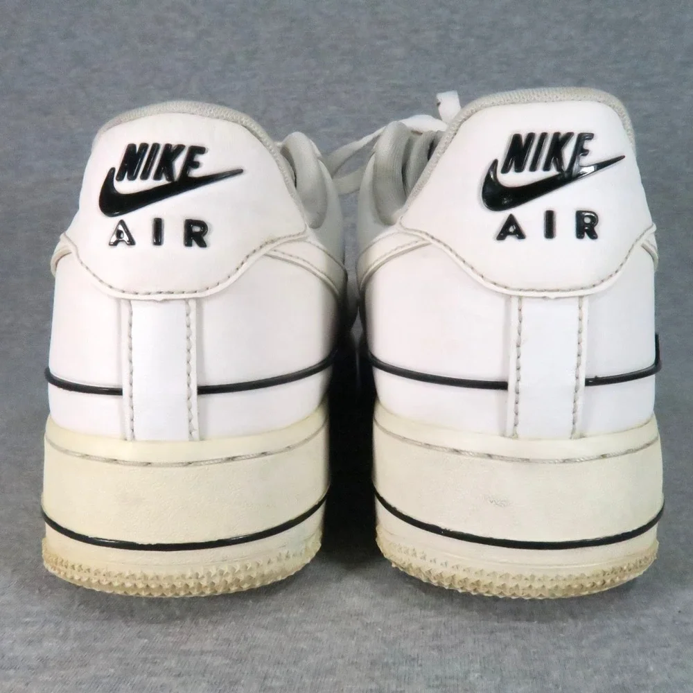 Nike Air Force 1 '07 LV8 Double Air Shoes Mens 10 White Black Low Top CJ1379-100